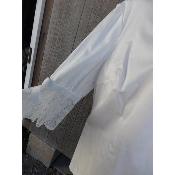 Ted Baker London Frolta 5 Cream Broderie TDF Lace Sleeves Cotton Washable AS IS - Picture 9 of 12